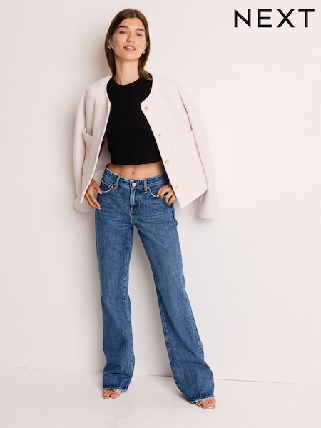 Dark Blue Relaxed Bootcut 100% Cotton Jeans (B45327) | €23