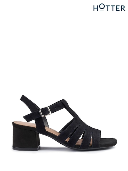 Hotter Black Portofino Buckle Sandals (B45363) | €46
