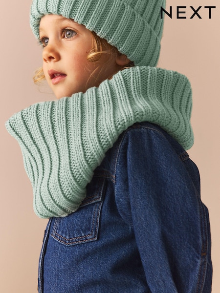 Salbeigrün - Ribbed Knitted Snood (1-16yrs) (B45451) | 4 € - 9 €