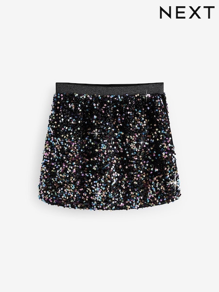 Black/Purple Sequin Skirt (3-16yrs) (B45614) | €8.50 - €12.50
