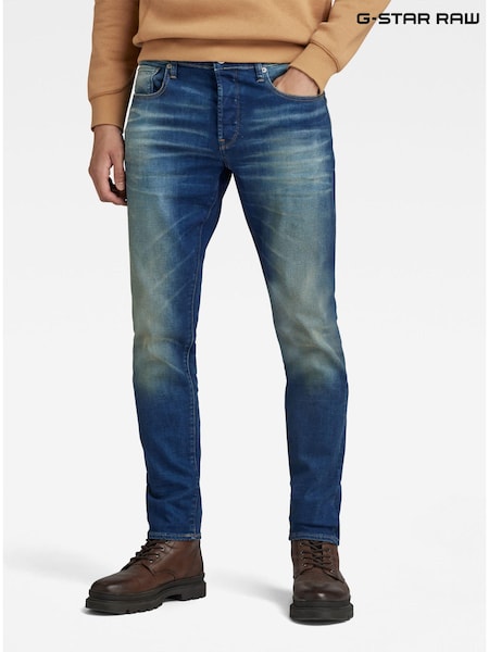 Синий - G Star Slim 3301 Jeans (B45651) | €159