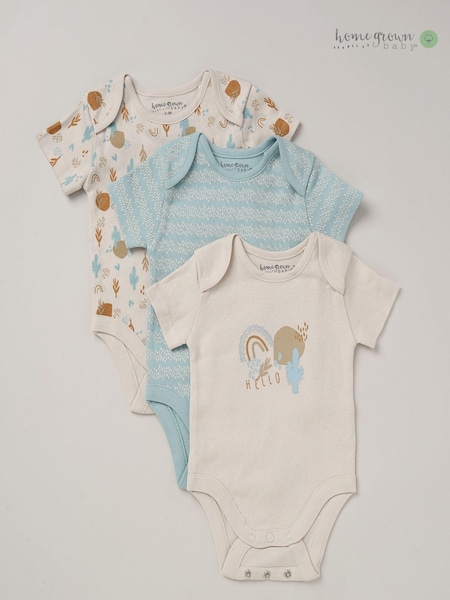 Multicolor - Homegrown Printed White Bodysuit Set 3 Pack (B45687) | 25 €