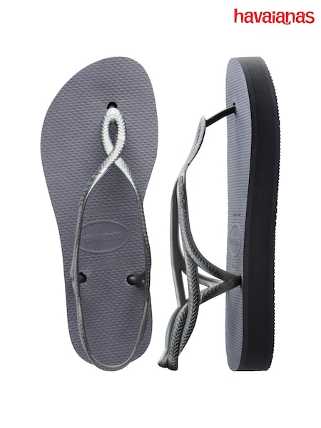Havaianas Grey Luna Flatform Sandals (B45792) | €21.50