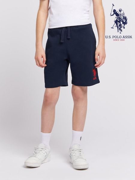 Azul - U.S. Polo Assn. Boys 100% Cotton Player 3 Sweat Shorts (B45804) | 50 € - 59 €