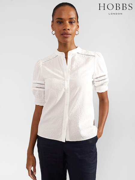 Hobbs Cream Alexandria Blouse (B45926) | 421 QAR