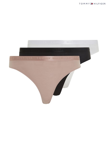 Tommy Hilfiger Black Thongs 3 Pack (B45955) | AED131