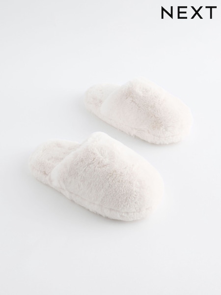Белый - Mule Slippers (B46124) | €9 - €13