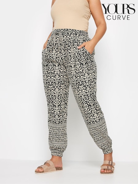 Yours Curve Ikat Print Joggers (B46212) | €36
