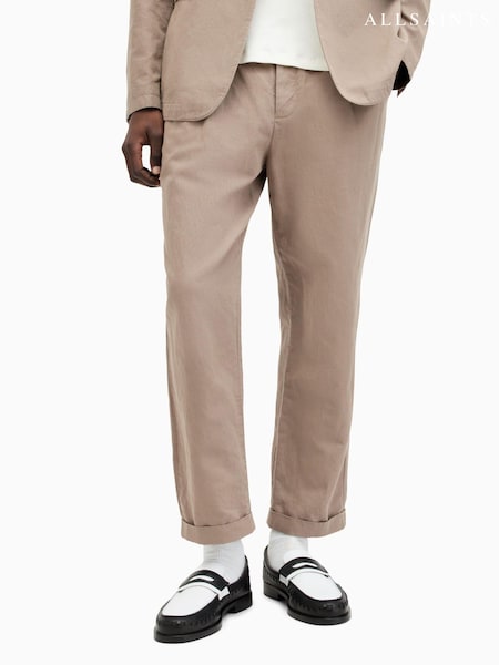 AllSaints Brown Sainte Relaxed Fit Trousers (B46352) | €95