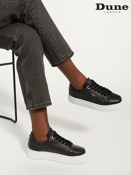 Negru - Pantofi sport masivi cu talpă cupă Dune London Est De marcă (B46720) | 354 LEI