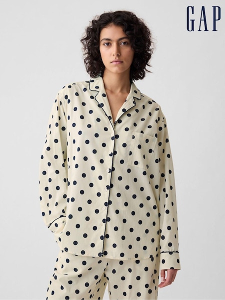 Gap Cream Polka Dot Poplin Pyjama Shirt (B46875) | €17