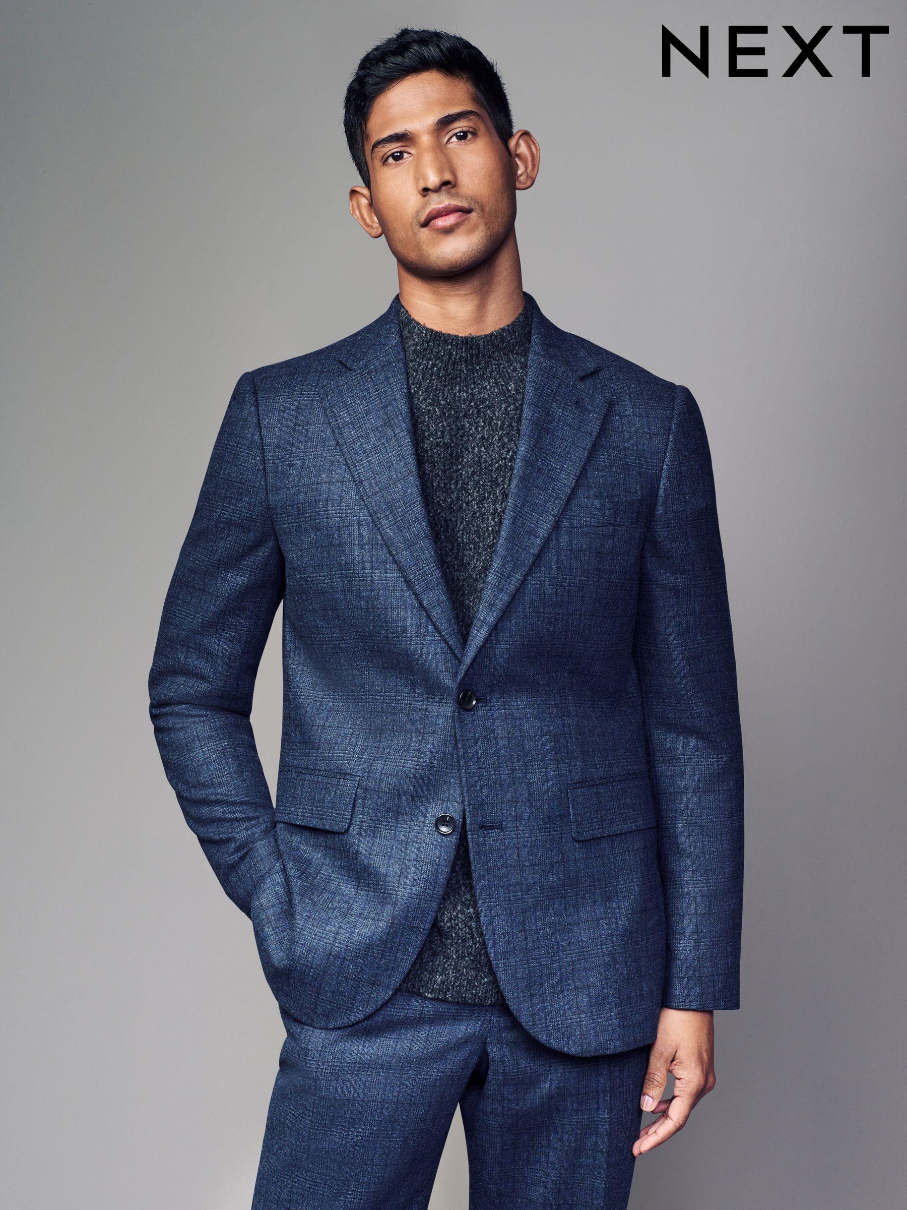 Men s Suit Jackets Blue Premium Formal Suits Next Luxembourg