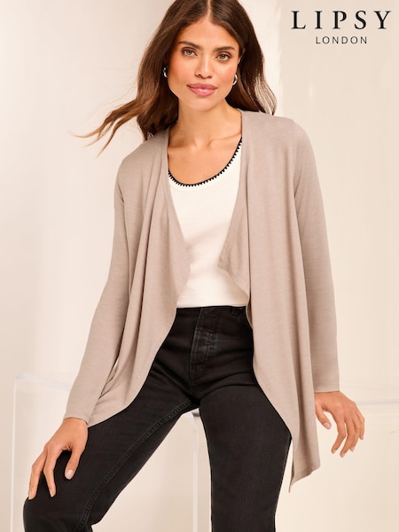 Lipsy Cream Waterfall Cardigan (B46953) | INR 2,878