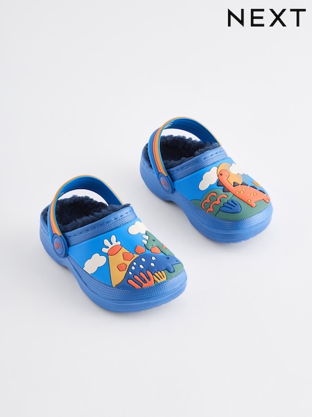 Blue Dinosaur Lined Clog Slippers (B47024) | AED42 - AED53