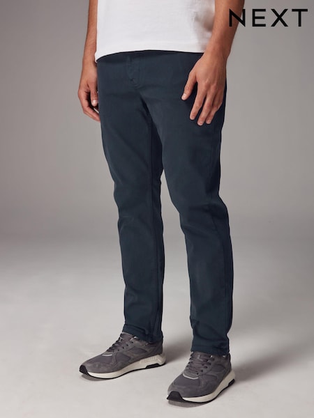 Navy Blue Slim Fit Motionflex Chino Trousers (B47150) | R$ 335
