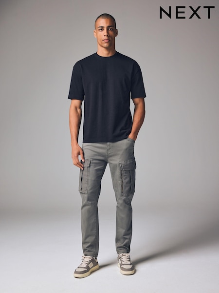 Бледно-зеленый - Зауженный крой - Zip Detail Stretch Cargo Trousers (B47328) | €48