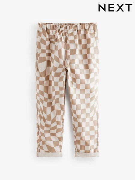 Neutral 100% Cotton Checkerboard Trousers (3-16yrs) (B47339) | €8 - €12
