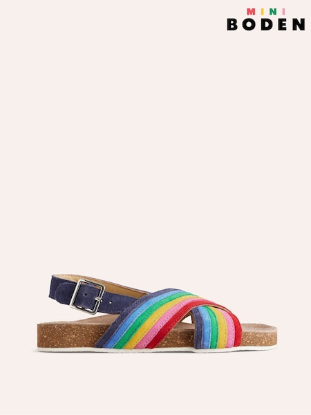 Boden Blue Rainbow Cross-Over Sandals (B47402) | 62 QAR - 71 QAR