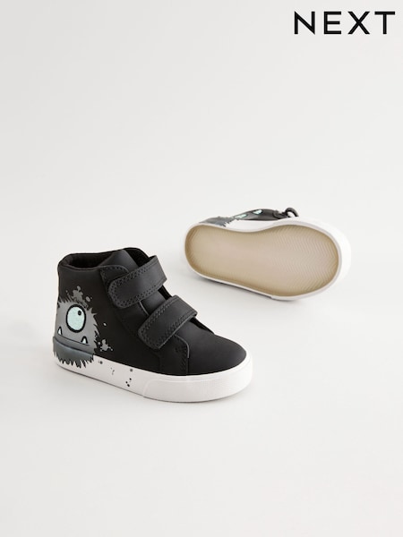 Black Monster Wide Fit (G) Warm Lined Touch Fastening Boots (B47405) | €12.50 - €14.50