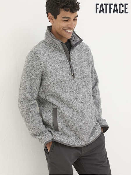 FatFace Haxby Grey Half Neck Sweatshirt (B47474) | R$ 545