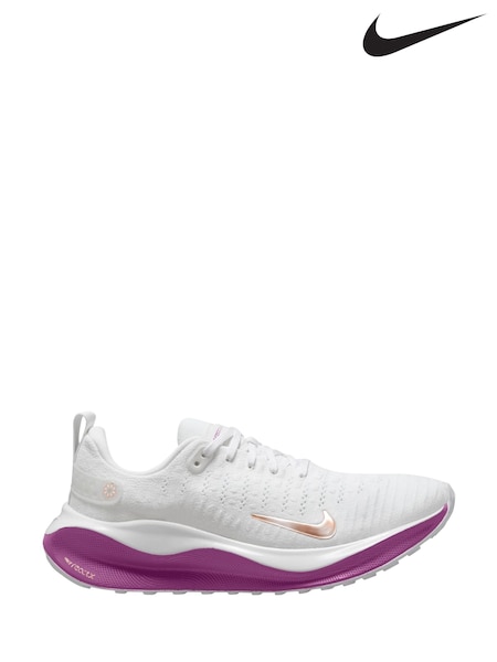 Nike White/Purple Infinity RN 4 Road Running Trainers (B47489) | €128