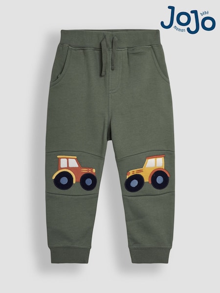 Khaki Vihreä Traktori - Jojo Maman Bébé Appliqué Knee Pet In Pocket Joggers (B47535) | €32
