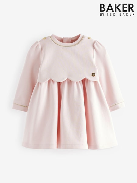 Baker by Ted Baker Pink Scallop Ponte Dress (B47686) | €30 - €33