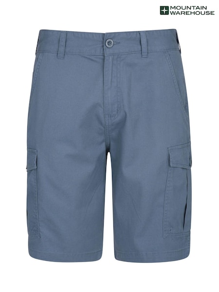 Mountain Warehouse Blue Mens Lakeside 100% Cotton Cargo Shorts (B47700) | €37