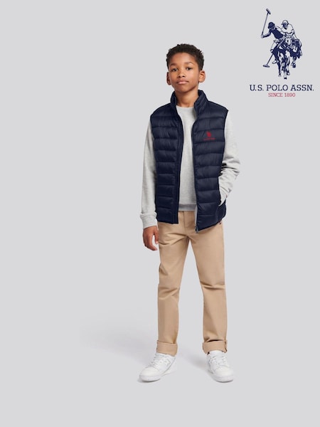 U.S. Polo Assn. Blue Bound Quilted Boys Gilet (B47756) | €77 - €92