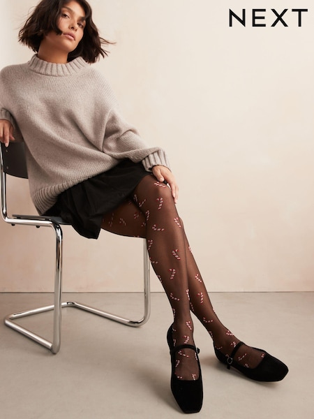 Christmas Candy Canes Pattern Tights 1 Pack (B47876) | €6