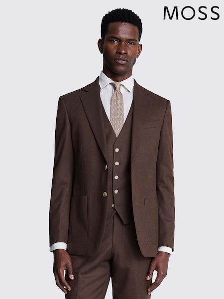 MOSS Copper Brown Tailored Fit Flannel Copper Jacket (B47998) | €98