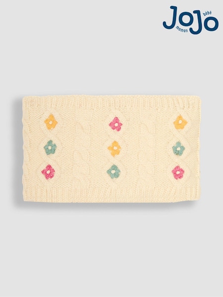 JoJo Maman Bébé Cream Cable Knitted Neck Cosy Scarf (B48122) | €26