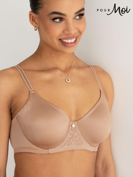 Pour Moi Nude Effortless Non Padded Underwired Double Layer Moulded Bra (B48202) | AED110