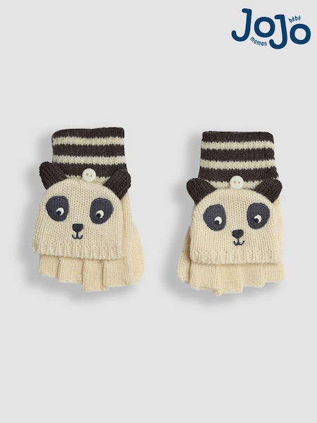 JoJo Maman Bébé Cream Panda Novelty Mittens With Fingers (B48412) | 931 UAH