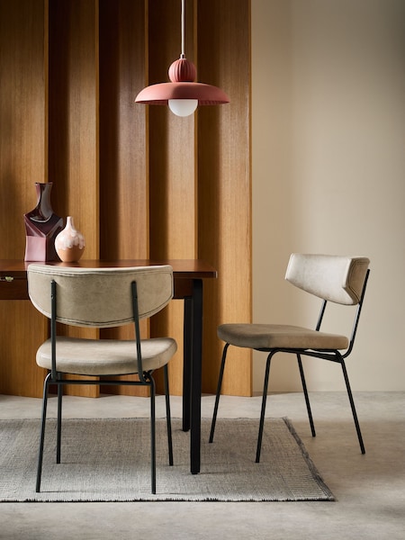 MADE.COM Set of 2 Mink Brown Halina Dining Chairs (B48474) | €314