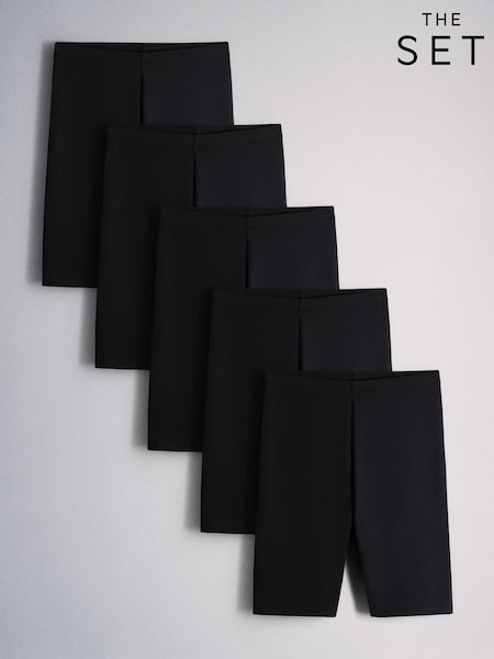 Black - The Set 5 Pack Cycling Shorts