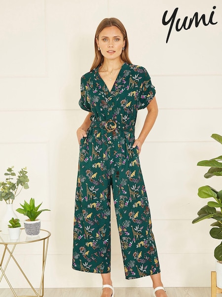 Yumi Safari Animal Print Jumpsuit (B48594) | 196 LEI