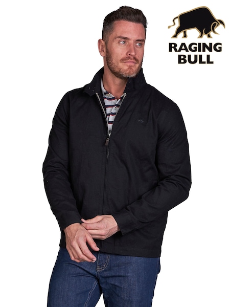 Raging Bull Classic Harrington Black Jacket (B48619) | AED303 - AED346