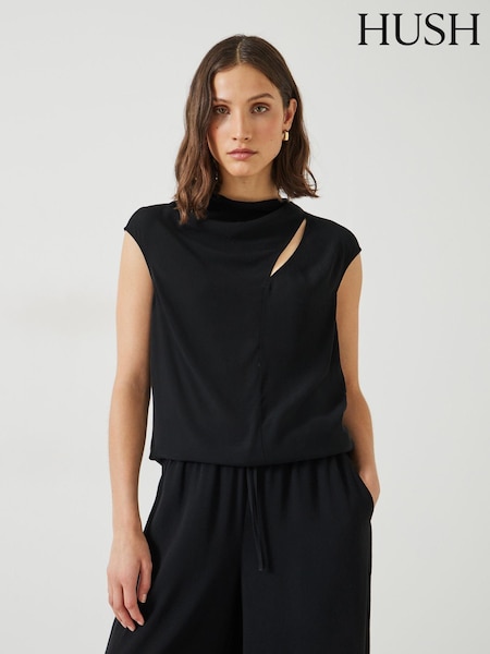 Hush Black Sienna Cut-Out Detail Top (B48622) | €33