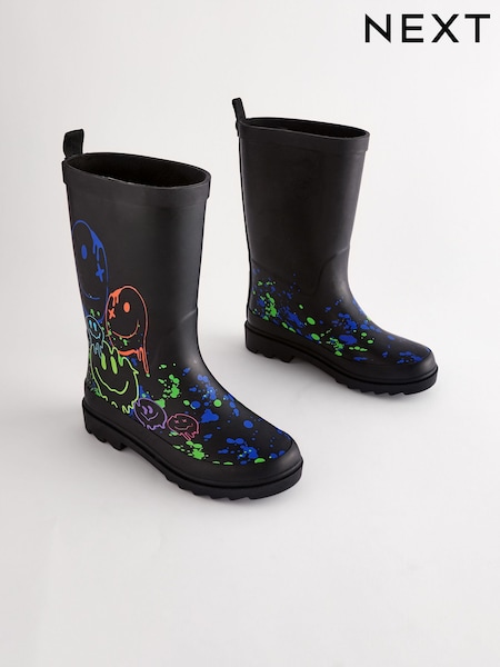 Schwarz Mehrfarbig Happy - Rubber Wellies (B48625) | 16 € - 19 €