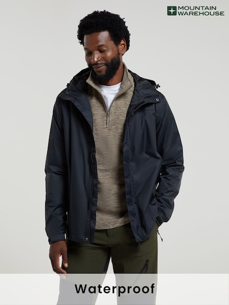 Mountain Warehouse Black Mens Torrent Waterproof Jacket (B48654) | €66