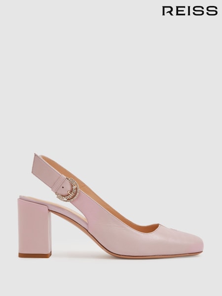 Camilla Elphick Leather Slingback Heels (B48743) | €421