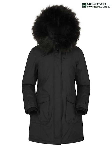 Черный - Mountain Warehouse Womens Waterproof Aurora Down Coat (B48812) | €318
