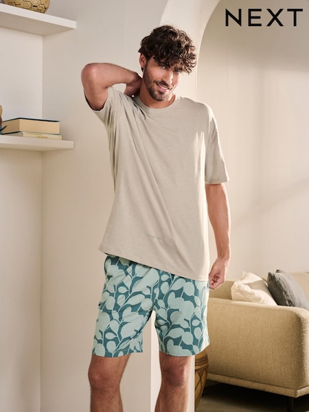 Sage Green Scion Pyjamas Shorts Set (B48836) | € 14