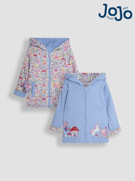 Blaue, Fee und Fliegenpilz - JoJo Maman Bébé Wende-Kapuzensweatshirt mit Dino-Applikation (B49104) | 45 €