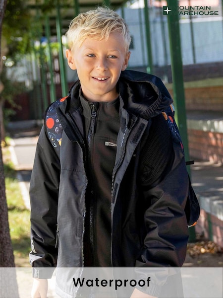 Mountain Warehouse Black Bracken Kids Waterproof 3 In 1 Jacket (B49117) | €85