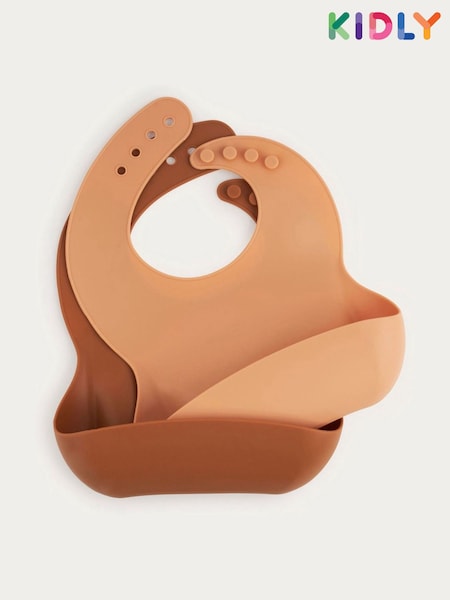 Oranžna - KIDLY Silicone Bibs 2 Pack (B49137) | € 16