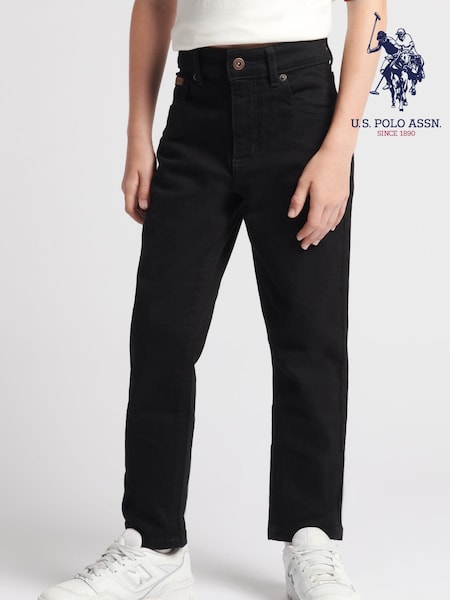 Negro - U.S. Polo Assn. Slim Fit Boys 5 Pocket Denim Jeans (B49333) | 50 € - 59 €