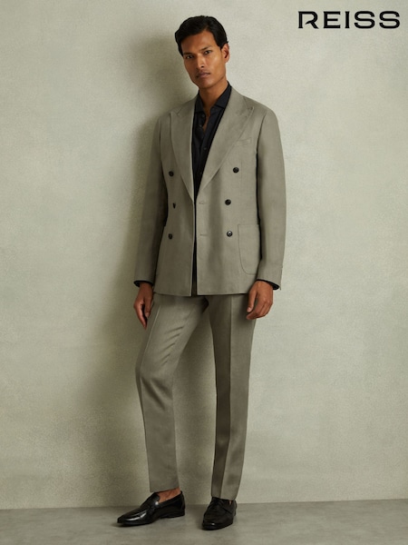 Reiss Halgas Linen Side Adjuster Modern Fit Trousers (B49347) | 225 €