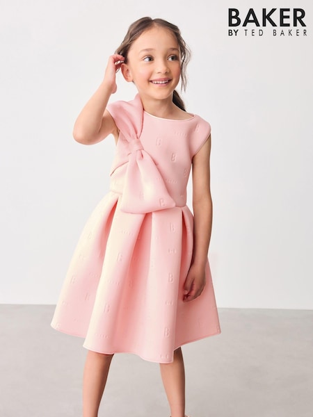 وردي - Baker By Ted Baker Bow Scuba Dress (B49353) | ‏268 ر.س.‏ - ‏301 ر.س.‏